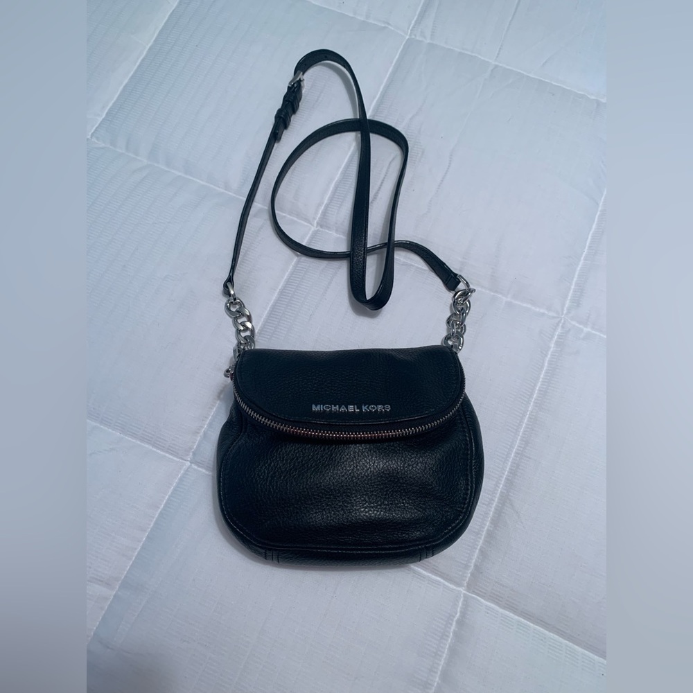 MICHAEL Michael Kors Black Pebbled Leather - Bedford Crossbody Bag